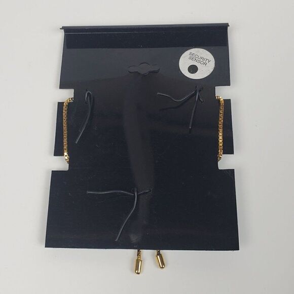 PAJ BR Genuine Diamond Chip Elephant Gold Tone Box Chain Adjustable Bracelet - Picture 6 of 13